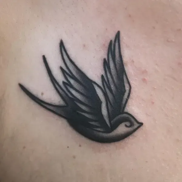 tatouage d'une oiseau   sur bras
